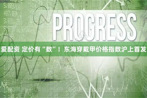爱配资 定价有“数”！东海穿戴甲价格指数沪上首发